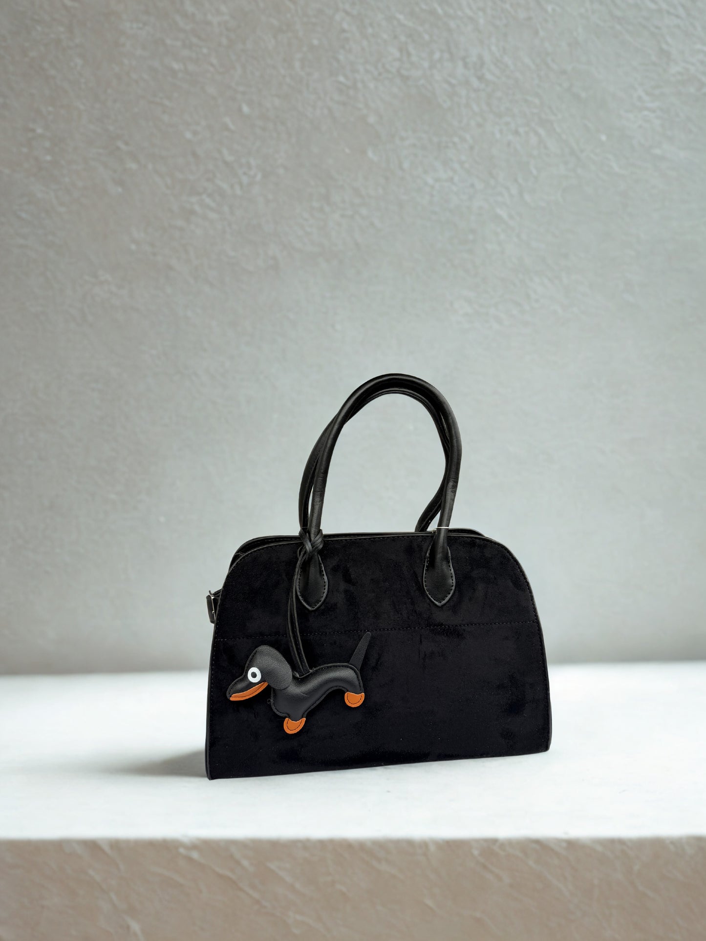 Veloursleder Handtasche
